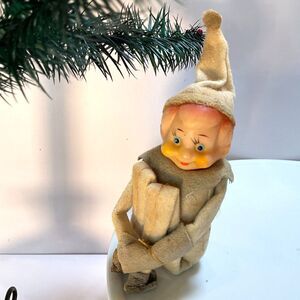 Vintage Kneeler Elf Christmas Elf; must see cutie made in Japan